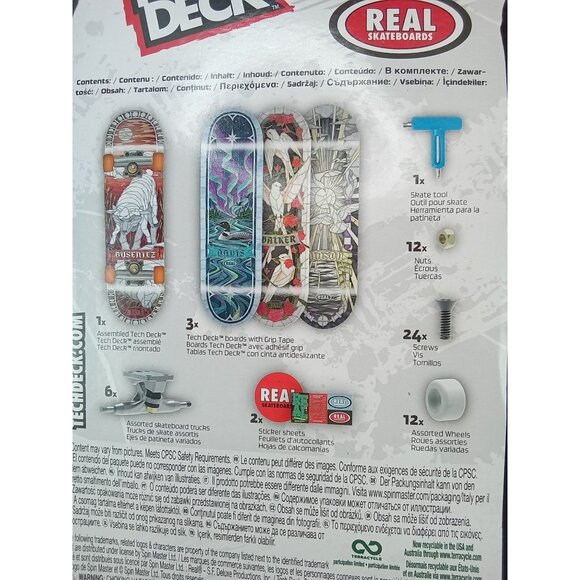 Tech Deck Real Skateboards Ultra DLX 4-Pack Fingerboards W/ Accessories For Ages - Picture 4 of 4